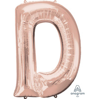 Super Shape Letter D Rose Gold 86cm