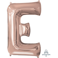 Super Shape Letter E Rose Gold 86cm