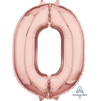 Mid-Size Shape Rose Gold Number 0