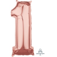 Mid-Size Shape Rose Gold Number 1