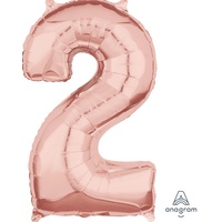 Mid-Size Shape Rose Gold Number 2
