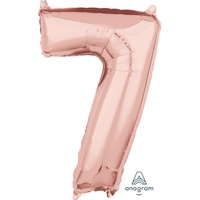 Mid-Size Shape Rose Gold Number 7