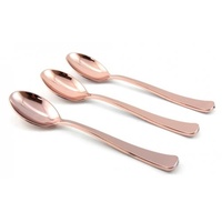 Rose Gold Plastic Spoons (Pkt 12)