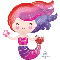 Lovely Mermaid Super Shape Foil Balloon