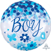 Baby Boy Confetti 71cm Foil Balloon
