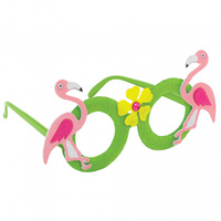 Hawaiian Summer Luau Flamingo Foam Glasses