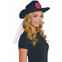 Hen's Night Sassy Bride Cowboy Hat w/Veil