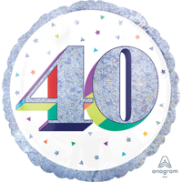 40th Birthday Here's to Your Birthday Foil Balloon (45cm)