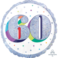 60th Birthday Here's to Your Birthday Foil Balloon (45cm)
