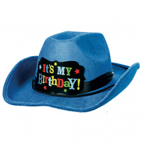 Western Birthday Brights Flocked Cowboy Hat
