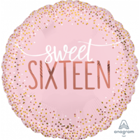 16th Birthday Sweet Sixteen Blush Foil Balloon (45cm)