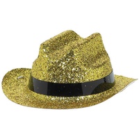 Western Cowboy Hat Mini Glitter Gold
