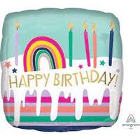 Happy Birthday Cupcake 45cm Foil Balloon