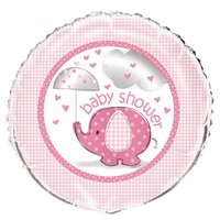 Baby Shower Umbrellephant Pink 45cm Foil Balloon