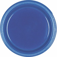 Blue Navy Flag Plastic Lunch Plates (Pkt 20)