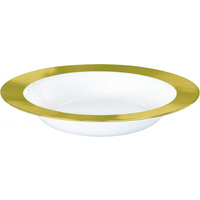 Premium Bowls 12oz/354ml Clr w/Gold Border