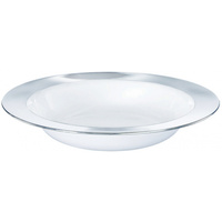 Premium Bowls 12oz/354ml Premium Bowls Clear w/Silver Border