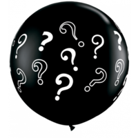 Gender Reveal ? Black 90cm Latex Balloon