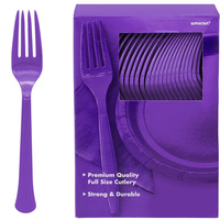 Purple Plastic Forks (Box of 100)