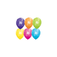 16th Birthday - Latex Print Assorted Pkt 8