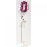 0 - Candle Number 0 Glitter Pink