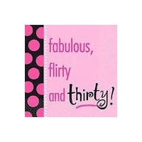 Fabulous Flirty and Thirty Beverage Napkin