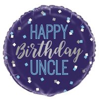 Happy Birthday Uncle 45cm Foil Balloon