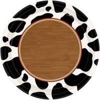 Western Cow Printed Lunch Plates