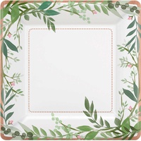 Love & Leaves Metallic Lunch Plates