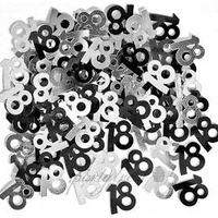18th - Black Glitz Confetti
