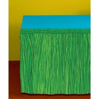 Hawaiian Summer Luau Table Fringe Skirt Green