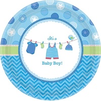 Shower w/Love Boy Dinner Plates