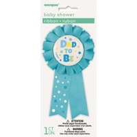 Baby Shower Rosette Dad To Be Blue