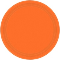 Orange Paper Lunch Plates (Pkt 20)
