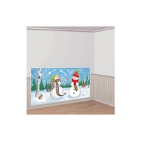Snowmen Whimsical Scene Setter