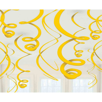 Yellow Swirl Decoration