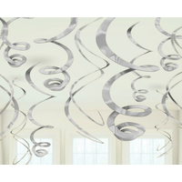 Silver Swirl Decorations