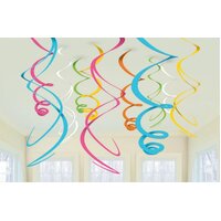 Pastel Rainbow Swirl Decorations