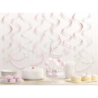 Rose Gold & Blush Swirl Decorations