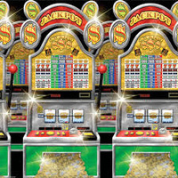 Casino Slot Machine Room Roll Scene Setter