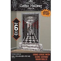 Scary/Halloween Gothic Mansion Hallway Add-On Scene Setter Cutouts