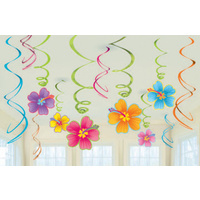 Hawaiian Summer Luau Hanging Swirls