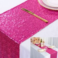 Sparkling Pink Table Runner Hire