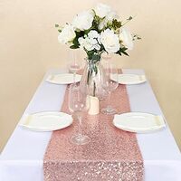 Sparkling Rose Gold Table Runner Hire