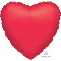 Heart Metallic Red 90cm Super Shape Foil Balloon