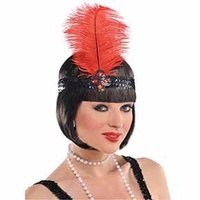 1920's Gatsby Girl Feather Headband