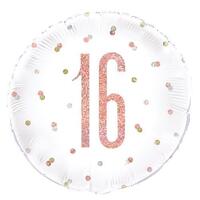 16th Birthday Rose Gold Foil Balloon (45cm)