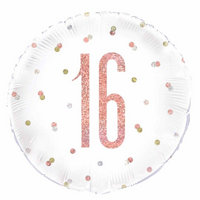16th Birthday Rose Gold Foil Balloon (45cm)