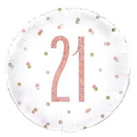21st Birthday Rose Gold Foil Balloon (45cm)