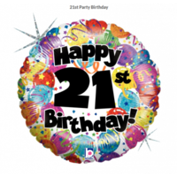 21st Birthday Holographic Balloons Foil Balloon (45cm)